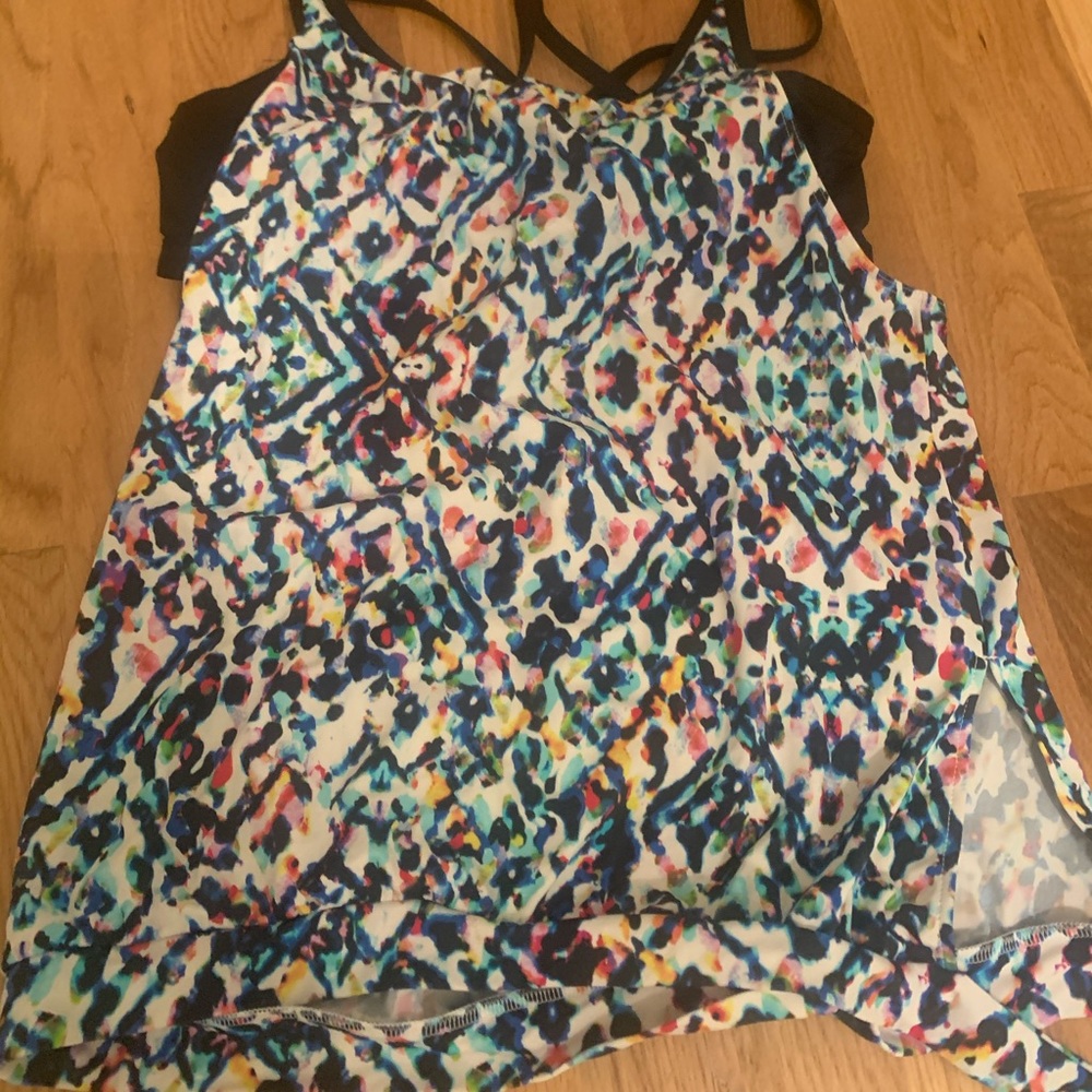 Athleta tie side swim tank